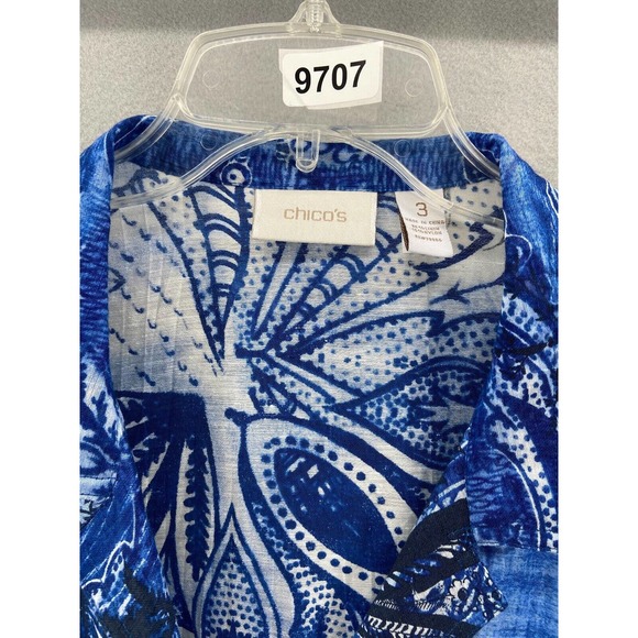 Chico's Blue Patterned Blazer - Picture 13 of 13